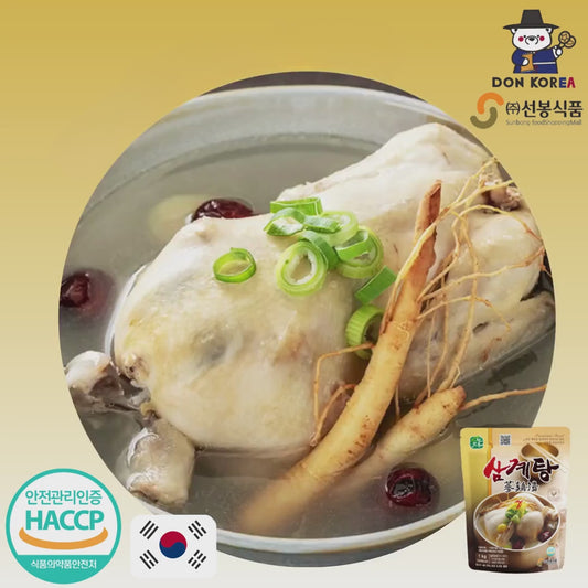 單包  宣奉食品 - 韓國(唔用急凍雞)紅棗人參雞湯(蔘雞湯)(韓國直送 - 內含原隻雞) 1kg exp: 2026年5月